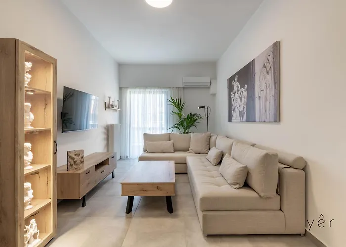 Modern Mythic Flat With Greek-Inspired Artistic